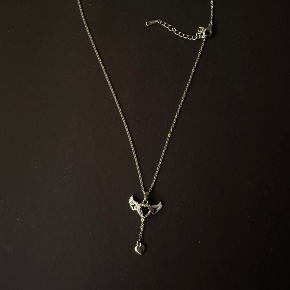 Angel Wing Fairy Wand Necklace | Ethereal & Magical Aesthetic Jewelry - Picture 2 of 7